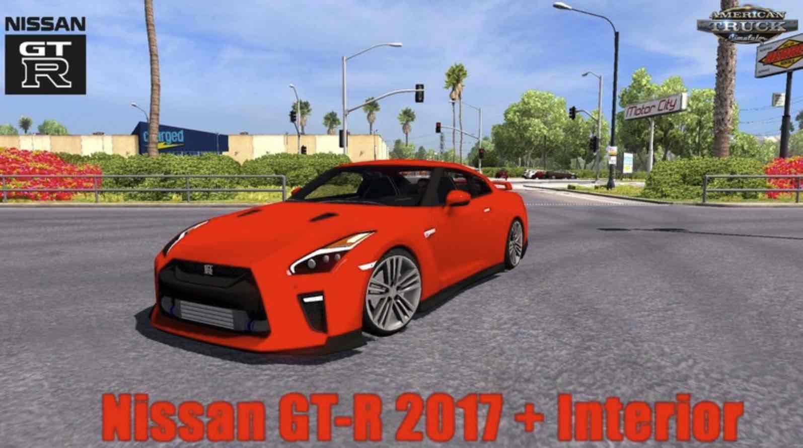 Мод Nissan GTR 2017 v2.0 для Американ Трек Симулятор 2 (ATS)