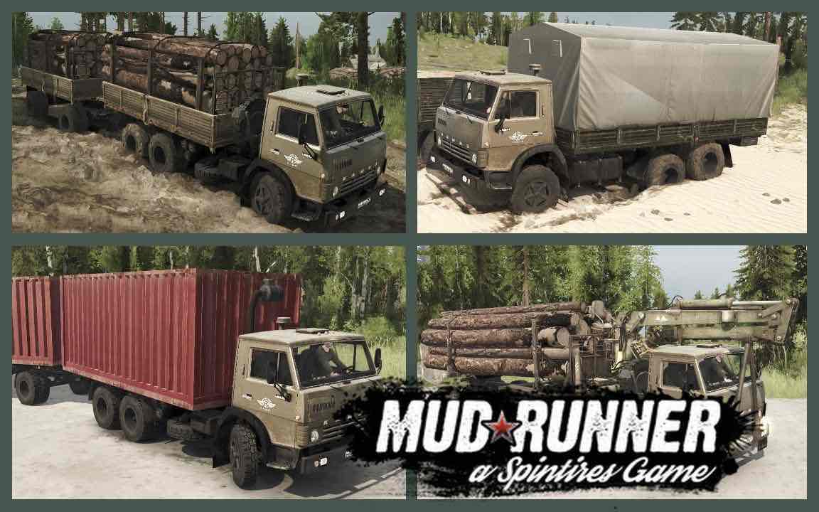 Мод Пак Камаз 6Х4 Версия 1.2 для SpinTires MudRunner v18.05.21