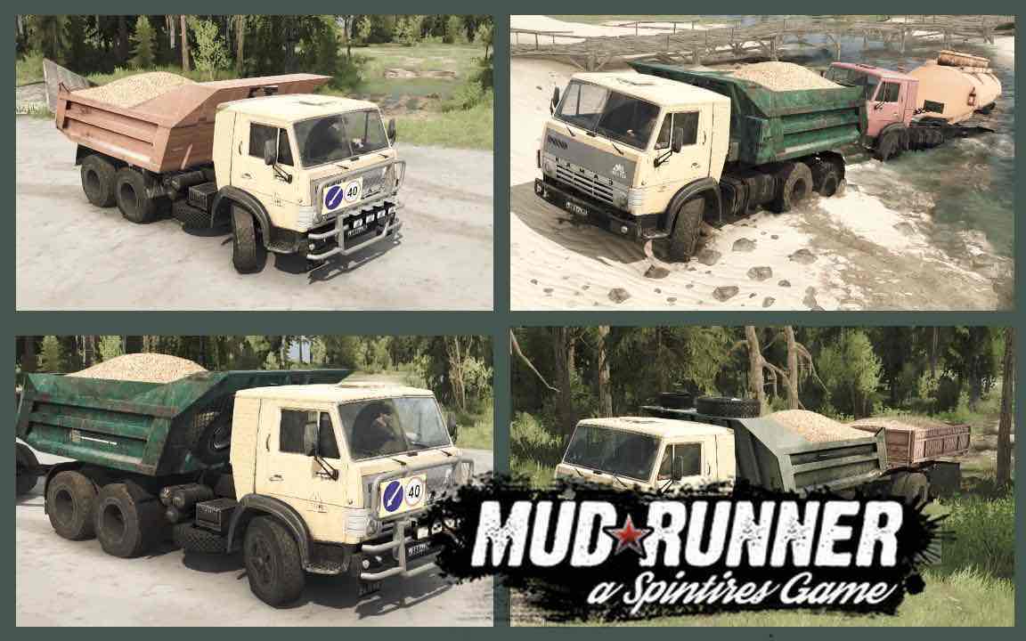 Мод Пак Камаз 6Х4 Версия 1.2 для SpinTires MudRunner v18.05.21